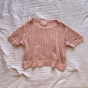Knitted Pink Crop Top